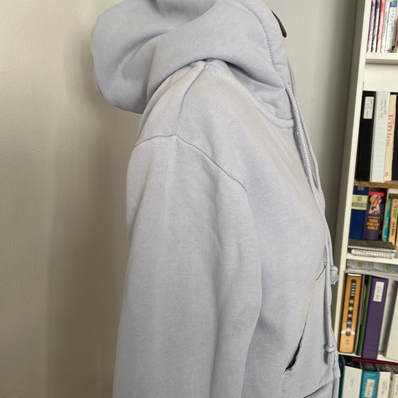 Brandy Melville classic powder blue  hooded zip up  jacket - Picture 3 of 7